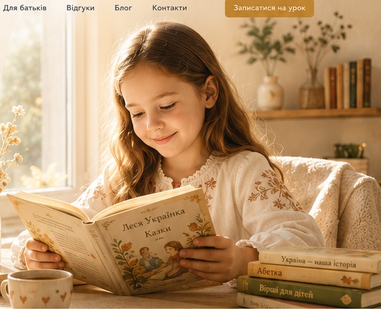 Дитина читає книжку під час навчання